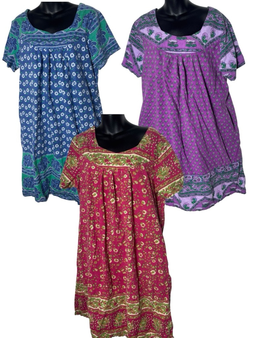 The Vermont country store women’s L/XL cotton Mumu dress (3) floral